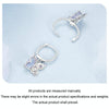 S925 Sterling Silver Platinum-plated Special-shaped Wing Butterfly Earrings(BSE986)