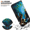 For Samsung Galaxy A05s Crystal Texture Colored Drawing Leather Phone Case(Peacock)