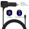 H519 Car Charger Driving Recorder Power Cord Dual USB With Display Charging Line, Specification: Micro Left Elbow