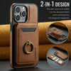 For iPhone 13 DG.MING K1 MagSafe Detachable Wallet RFID Back Cover Phone Case(Brown)