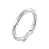 BSR457-8 S925 Sterling Silver White Gold Plated Zircon Mobius Ring Hand Decoration