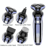 Sportsman SM-530 Electric Men Shaving Knife Multi-Function Base Charging Digital Water Washing Razor, Specification: US Plug(Purple)