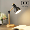 T1062 Dormitory Eye Protection Desk Lamp Bbedroom Bedside Wood Lamp, Power source: US Plug(Black)