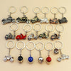 Simulation Cool Motorcycle Keychain Metal Decoration Pendant, Style: X-224 Black