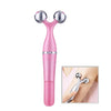 3 In 1 Portable Electric Eye Massager Double Chin Face Lift Body Neck Massage Roller 3D Facial Massage Machine(Pink)