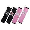 Car Seat Belt Cover Diamond Butterfly Shoulder Strap Cushion Cover 6.5x23cm(Pink White)