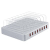 X6 96W 2.4A 8 USB Ports Smart Charger with Detachable Bezel, AU Plug(White)
