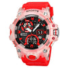 STRYVE S8027 Sports Multifunctional Luminous Dual Display Chronograph Student Watch(Rosy)