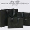 Black Shopping Kraft Paper Bag Handbag, Size:S