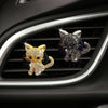 Retro Cute Kitten Car Air Vent Aromatherapy Ornaments(Grey)