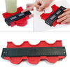 10 Inch Multifunctional Woodwork Irregular Contour Arc Gauge Tool(Red)