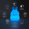 Rabbit Silicone Pat Night Light Children Gift Color Changing Lamp, Specification: Charging Remote Control