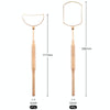 Stainless Steel Rotating Extension Eyelash Inspection Mirror, Style: Crescent (Gold)