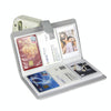 For Polaroid Mini11 3 Inch PU Photo Album Bank Card Stamp Storage Album, Pattern: Blue Bottom Rose