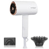 Mingge T1 T Style 1800W High-power Cold Hot Air Wind Fast Drying Folding Hair Dryer, Plug Type:UK Plug(White)