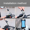 Universal 360 Degrees Free Rotation ABS Motorcycle Phone Bracket Mountain Bike Navigation Bracket GPS/Mobile Holder for 3.5-6.5 inch Mobile Phone(Green)