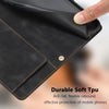 For Samsung Galaxy A26 5G Tulips Embossed Leather Phone Case with Lanyard(Black)