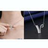 Women Fashion S925 Sterling Silver English Alphabet Pendant Necklace, Style:V
