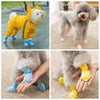 Silicone Dog Boots, Pink, M, Waterproof, 4PCS