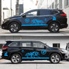 2 PCS/Set D-180 Wolf Totem Pattern Car Modified Decorative Sticker(Blue)