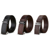 115cm Crocodile Pattern Leather Men Business Belt Without Buckle(Black)