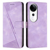 For vivo V40 / V40 Pro / T3 Ultra Dream Triangle Leather Phone Case with Lanyard(Purple)