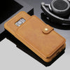 For Galaxy S8 Plus Zipper Shockproof Protective Case with Card Slots & Bracket & Photo Holder & Wallet Function(Brown)