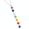 7 Color Natural Stone Beads Pendant Necklace Women Yoga Reiki Healing Balancing Necklaces Charms Jewelry