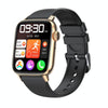 QS08 PRO 1.83 inch BT5.2 Smart Sport Watch, Support Sleep / Heart Rate / Blood Oxygen / Temperature / Blood Pressure Health Monitor(Gold+Black)