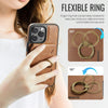For iPhone 14 DG.MING K1 MagSafe Detachable Wallet RFID Back Cover Phone Case(Brown)