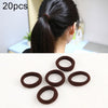 20pcs / Pack Girls Kids Rubber Bands Ponytail Holder Elastic Hair Bands(Maroon)