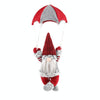 Faceless Skydiving Santa Claus Christmas Window Hanging Decorations(Red Hat)