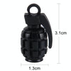 4 PCS Universal Grenade Shaped Bicycle Tire Valve Caps(Black)