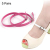 5 Pairs High Heels Leather Shoes Anti-heel Laces(Rose Red)