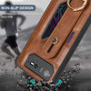 For Asus ROG Phone 6 / ROG6 Wristband Leather Back Phone Case(Brown)