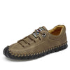 Leather Men Casual Shoes Outdoor Shoes, Size:41(Khaki)