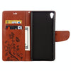 For Sony Xperia XA Ultra Flowers Embossing Horizontal Flip Leather Case with Holder & Card Slots & Wallet & Lanyard(Coffee)