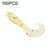 100 PCS Sequins Long Tail Maggots Shape Fishing Lures Artificial Fishing Bait, Length: 3.5cm