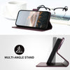 For Samsung Galaxy F16 5G / M16 5G Triangle Pattern Buckle Clasp Leather Phone Case(Dark Purple)