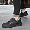 XZ2182 Autumn Men Outdoor Hiking Shoes Cowhide Laced Thick-Soled Men Shoes, Size: 43(Black)