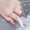 J357 Gold Plated Inlaid Fashion Index Finger Ring(Rose Gold)