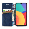 For Alcatel 1S 2021 Cubic Grid Pressed Horizontal Flip Magnetic PU Leather Case with Holder & Card Slots & Wallet(Blue)