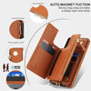 For Samsung Galaxy A53 5G Double Flap Zipper RFID Leather Phone Case with Short Lanyard(Brown)