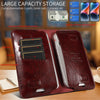 PU Flip Double Phone Card Slot Case, Size:15.7 x 9cm(Wine Red)