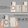 For Samsung Galaxy A35 5G Zipper Wallet Split MagSafe Leather Back Phone Case(White)
