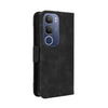 For vivo Y19s 4G Skin Feel Calf Texture Card Slots Leather Phone Case(Black)