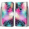 For Alcatel 1SE 2020 Coloured Drawing Cross Texture Horizontal Flip PU Leather Case with Holder & Card Slots & Wallet & Lanyard(Translucent Glass)