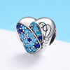 S925 Sterling Silver Butterfly Flower Beads DIY Bracelet Necklace Accessories