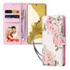 For Samsung Galaxy S23 5G Bronzing Painting RFID Leather Phone Case(Rose Flower)