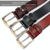 Dandali L8038 Men Casual Retro Pin Buckle Leather Belt Waistband, Length: 115cm (Black)